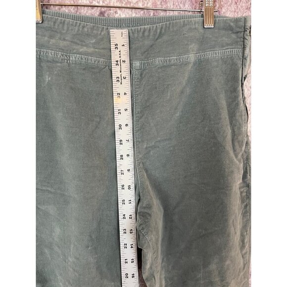 FREE PEOPLE Jeans Pants Womens L Blue In My Feelings Velvet Bootcut Zipper Boho - Picture 6 of 13